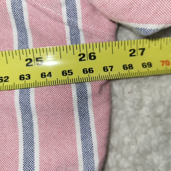 Polo by Ralph Lauren Men's Pink Blue Striped Button Down Shirt Yarmouth - Picture 5 of 8